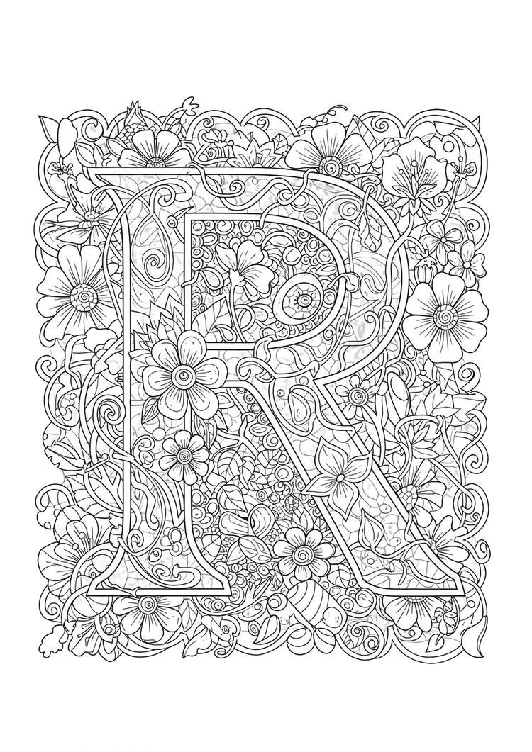 Letter R Coloring Pages – Free Printables | TryColoringPages