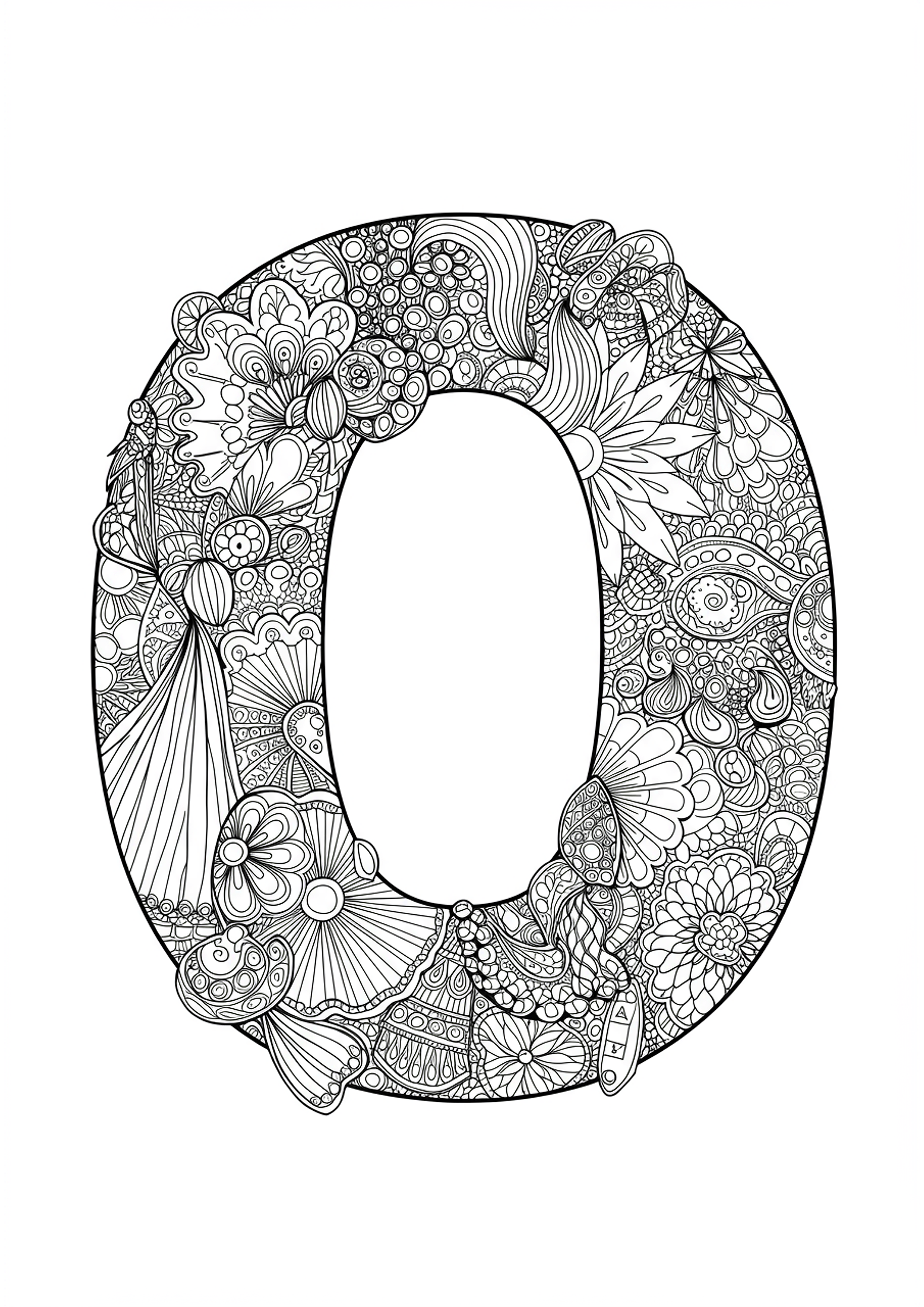 Letter O Coloring Page – High Fashion Runway - Free Coloring Page ...