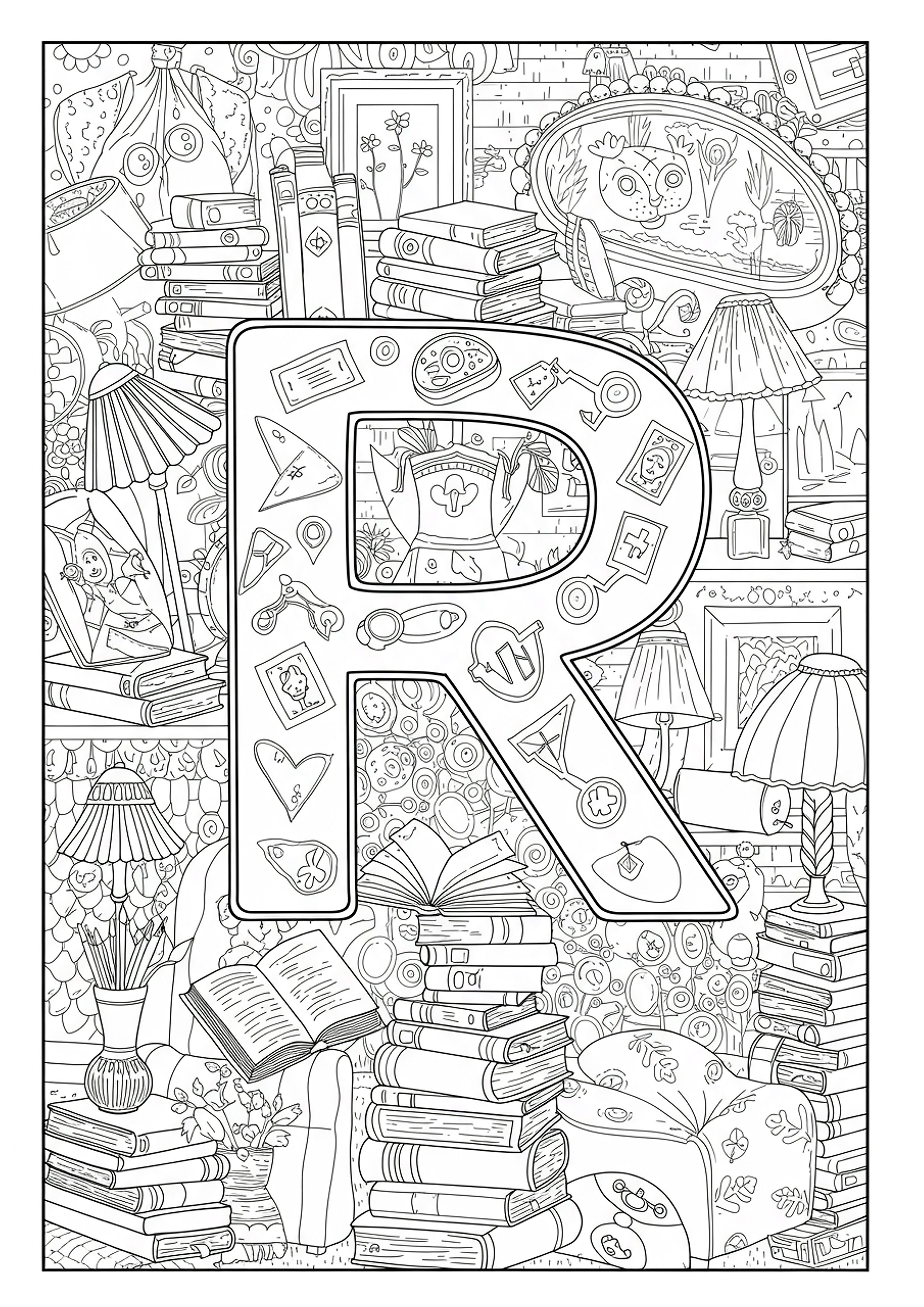 Reading Retreat: Library Letter R Coloring Page - Free Coloring Page ...